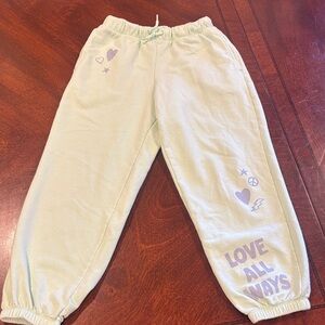 Old Navy Kids Sweatpants - Light Green with Purple Accents